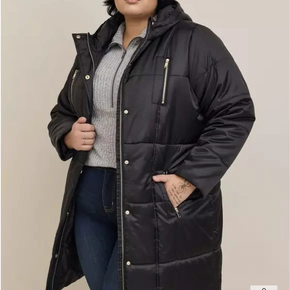 Torrid Nylon Zip Front Puffer Jacket Size 2X - Picture 2 of 14